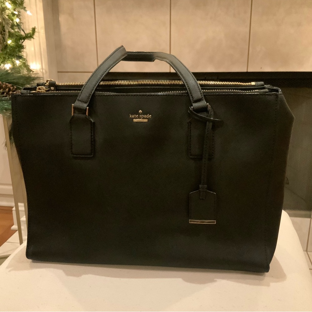 Kate Spade Dark Leather Tote - Picture 3 of 9